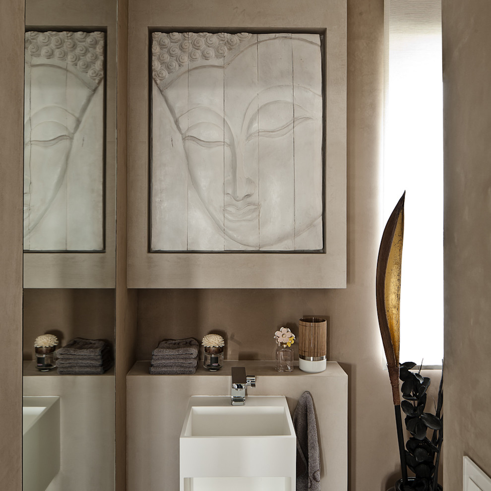 Moderne Gästetoilette in Düsseldorf