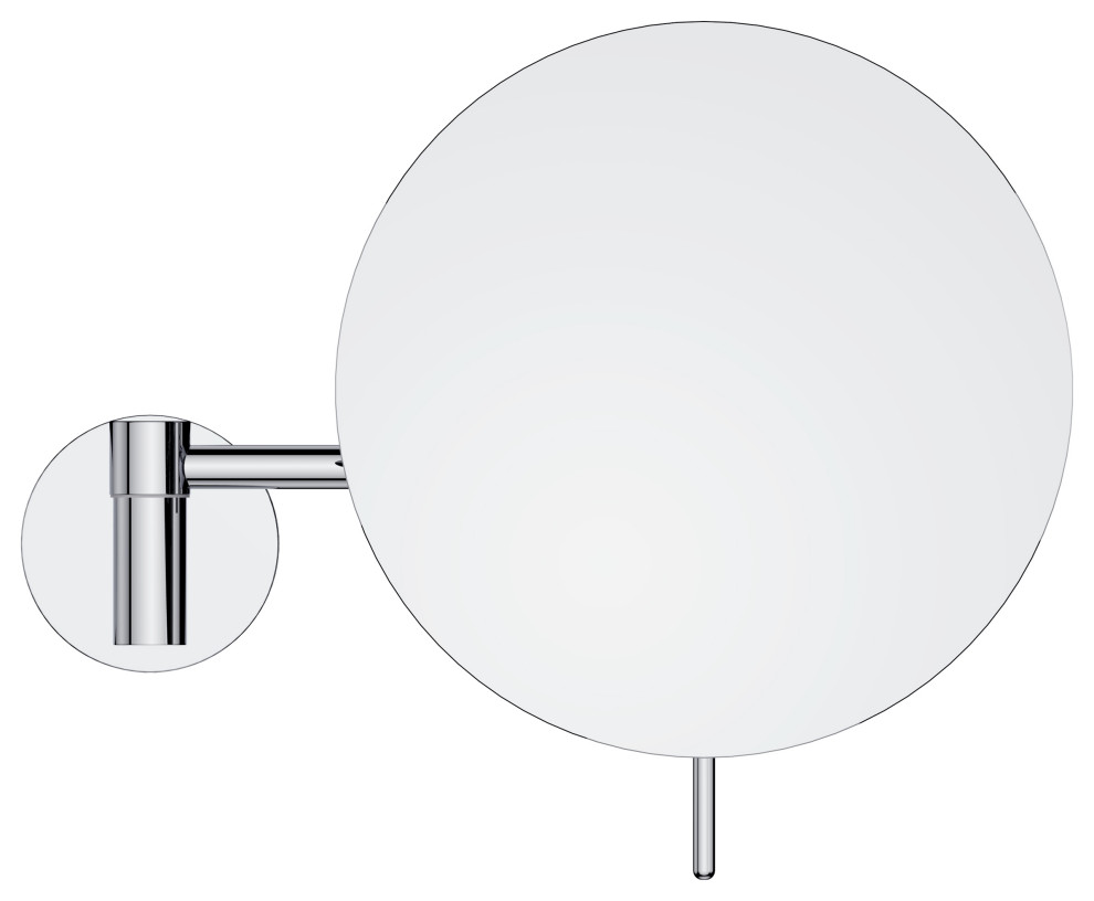 7.8, Round Wall Mount Rotate Bathroom Makeup Mirror With 3x