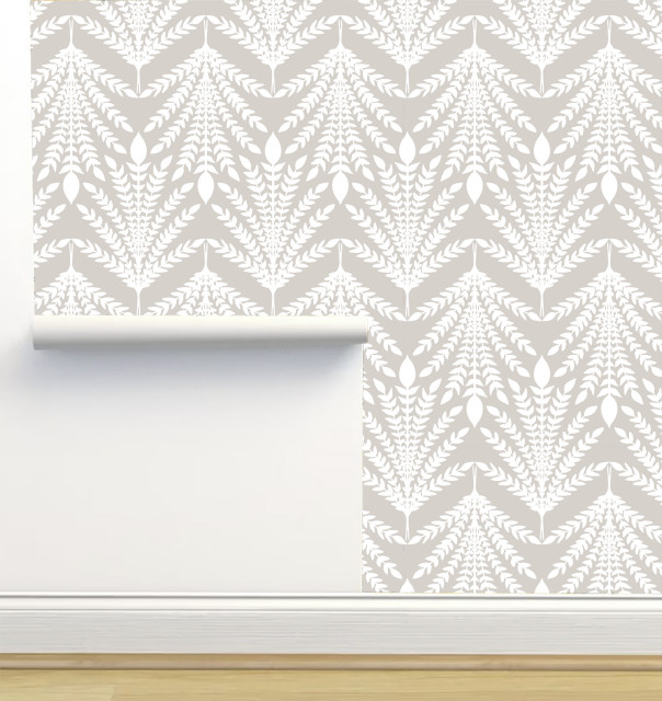 Damask Gray Wallpaper by Monor Designs - Contemporary - Wallpaper - by ...