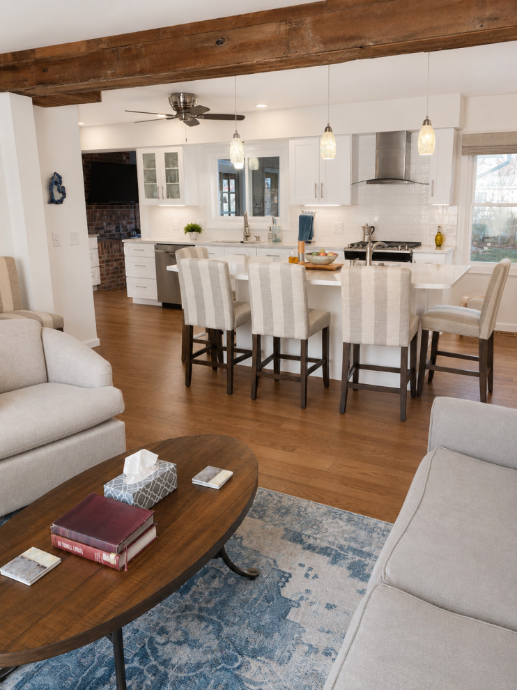 Jackson | White Shaker Kitchen & Formal Livingroom Open Concept