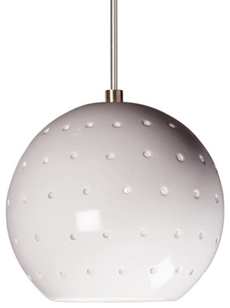 Lunar Mini Pendant Without Canopy, White Gloss