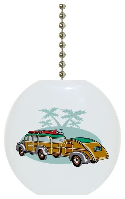 Woody Surf Wagon Ceiling Fan Pull