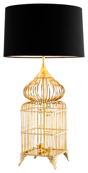 Eichholtz La Cage Table Lamp, Polished Brass