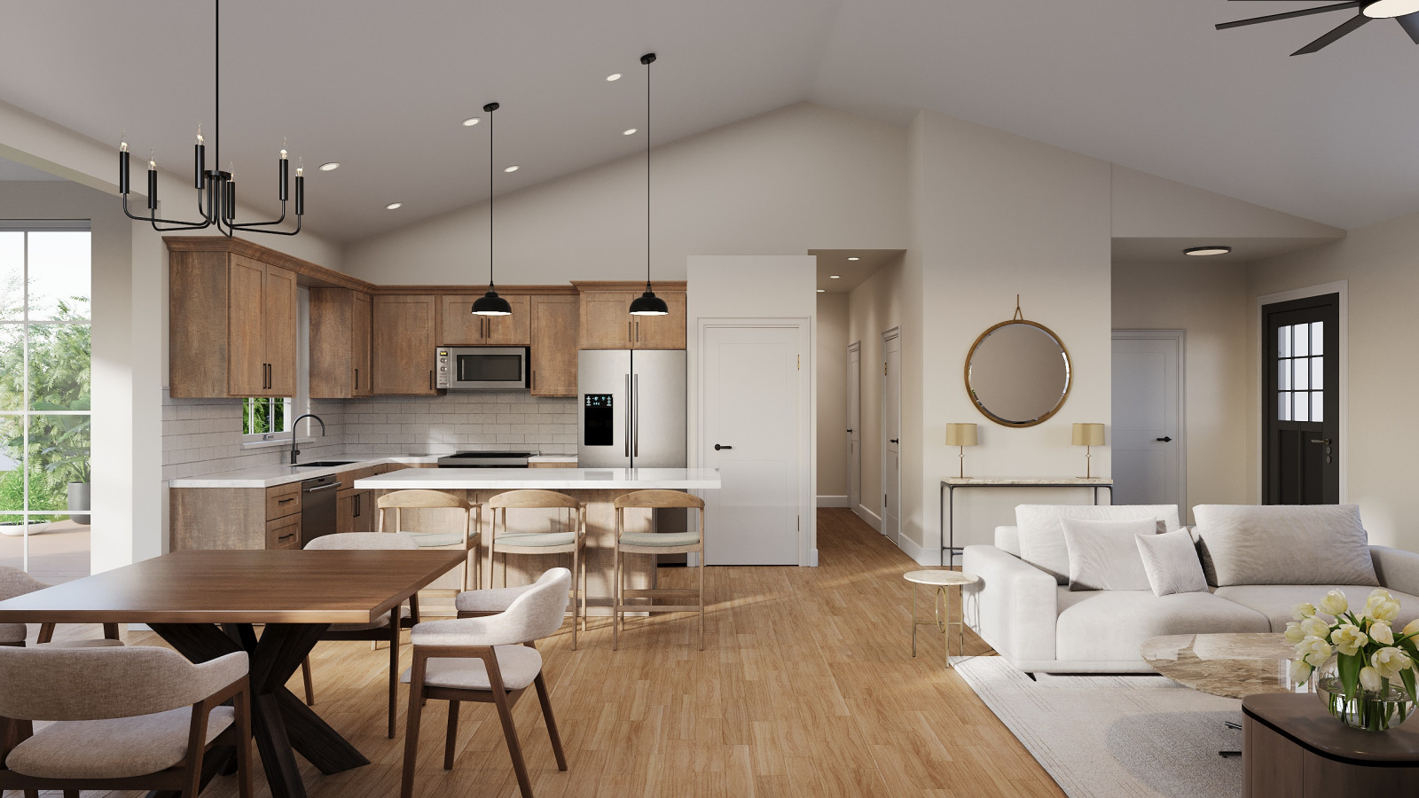 Private house, renovation and remodeling project, 3D visualization.