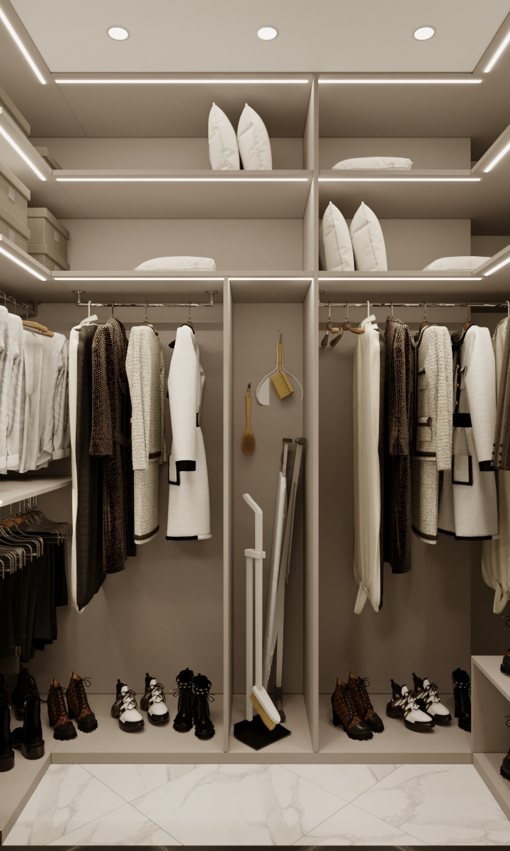 Современный интерьер в нюдовых тонах