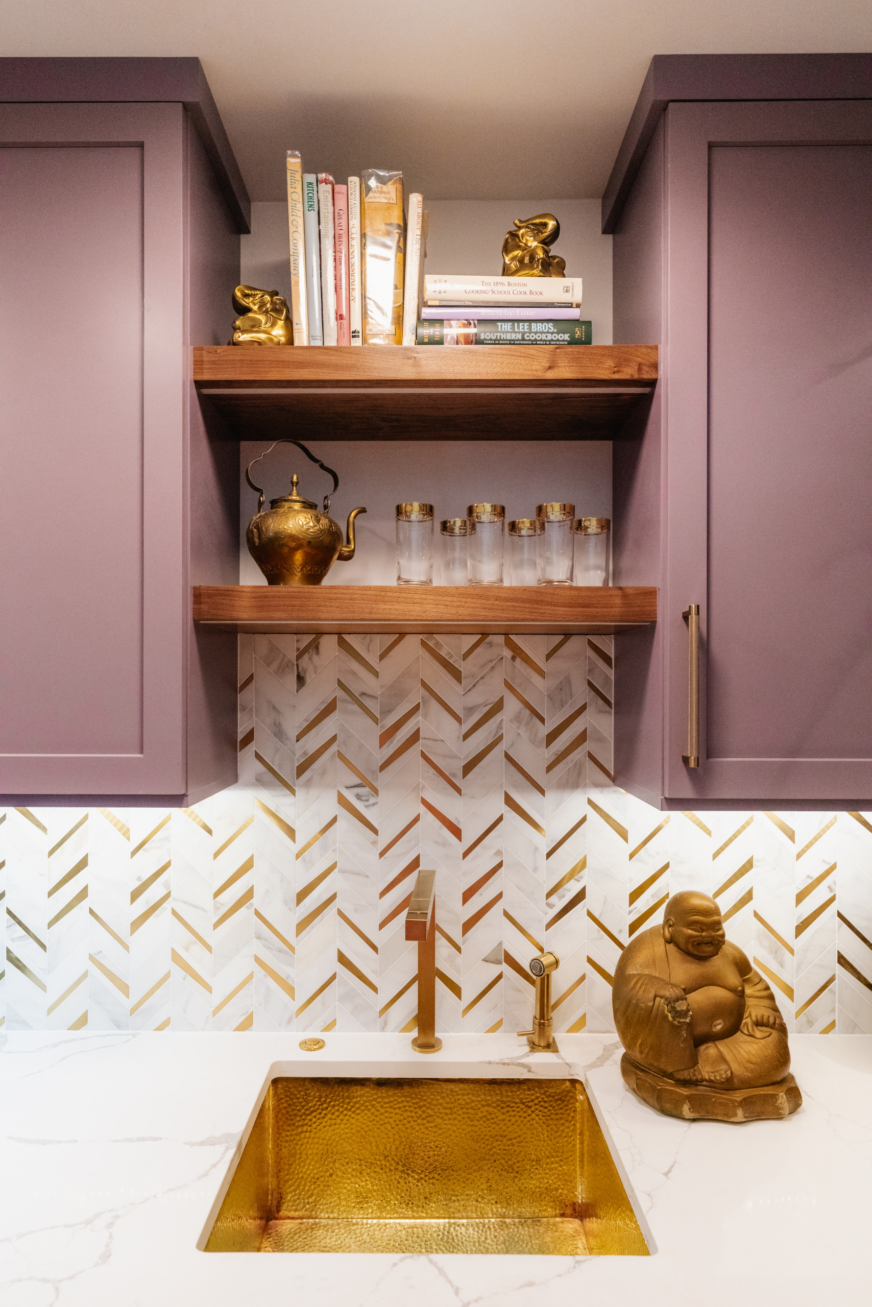 Marble, Brass and glasses