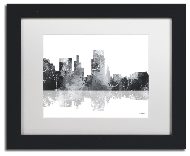 Marlene Watson Boise Idaho Skyline Bg 1 Framed Art Traditional