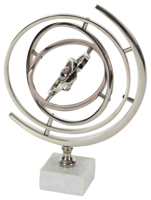 Silver Aluminum Glam Globe Globe 10