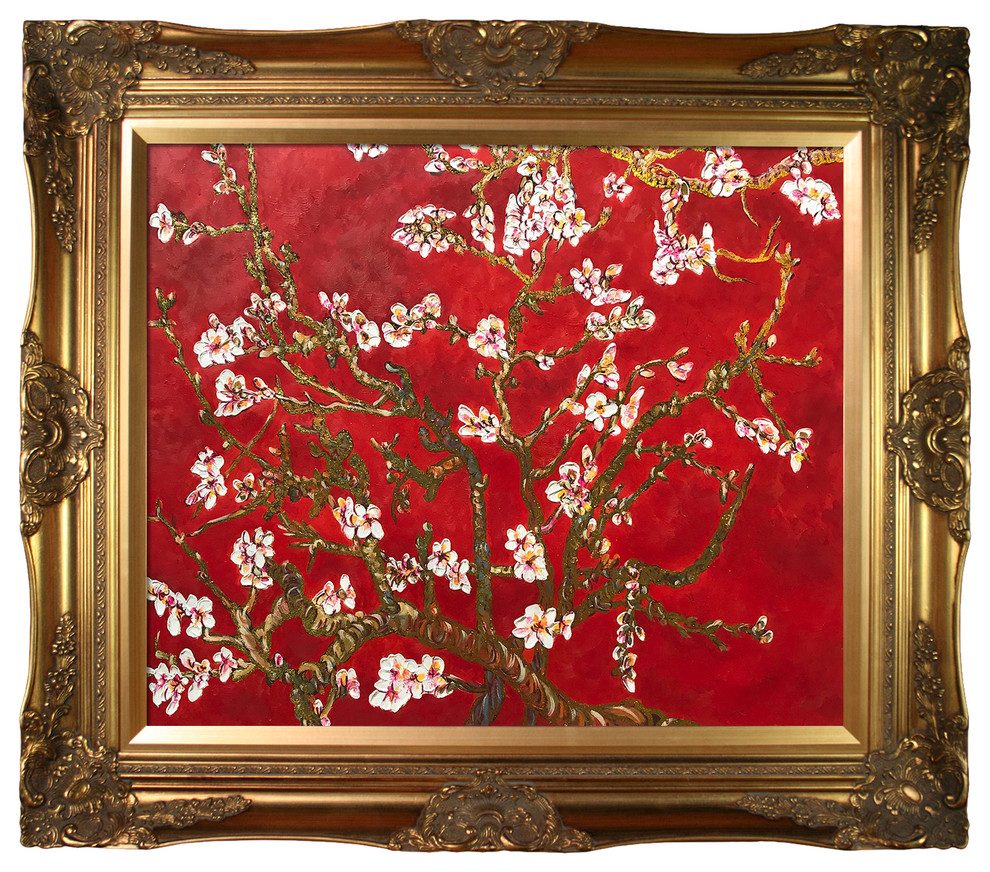 Branches of an Almond Tree in Blossom, Ruby Red (Luxury Line)