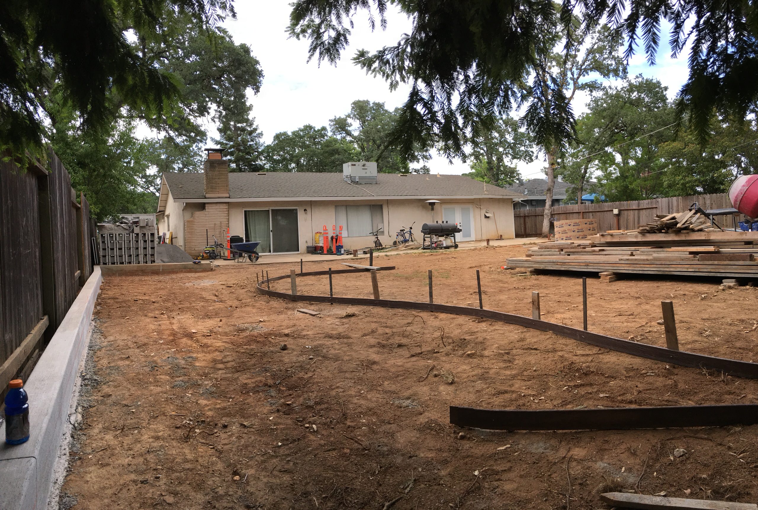 The Zimmerman's Backyard up Grade