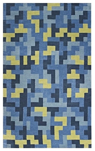 Andela Interlocking Block Mosaic 8x10 Area Rug, 120