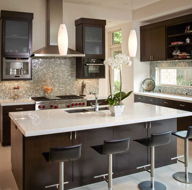 Gingham contemporary-kitchen