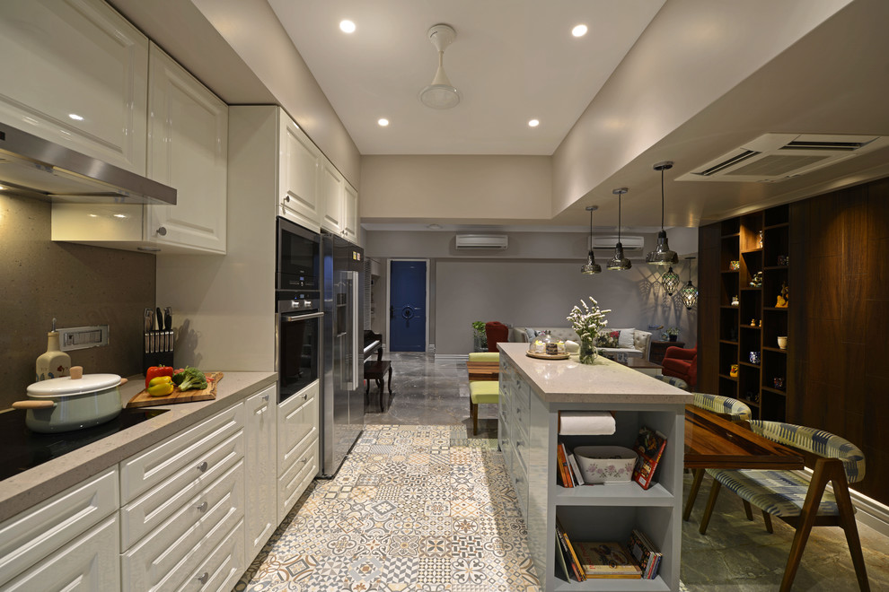 This is an example of a kitchen in Mumbai.