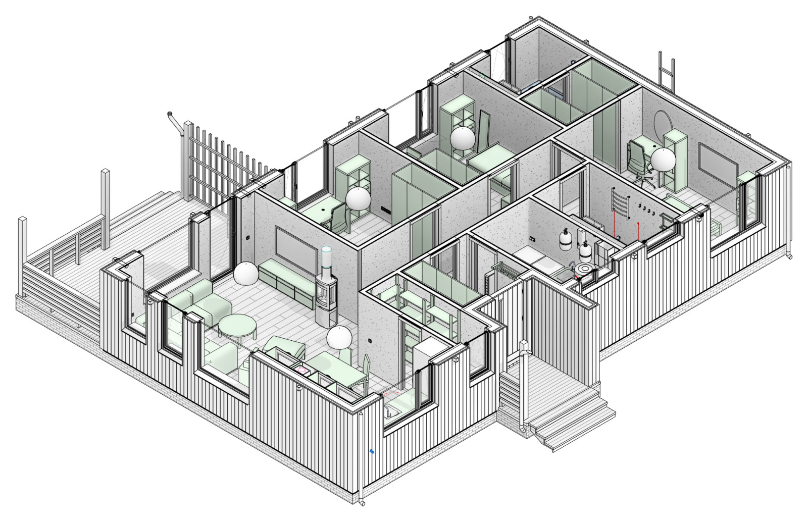 Объемный план 1 этажа