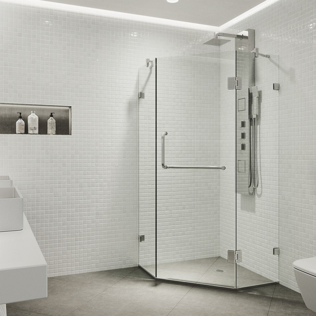 Vigo 36 X36 Frameless Neo Angle 3 8 Shower Without Base Vigo 36 X36 Frameless Neo Angle 3 8 Shower Without Base