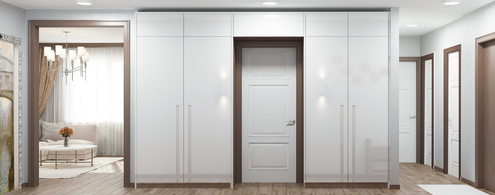 Картира в холодных оттенках с элементами неоклассики