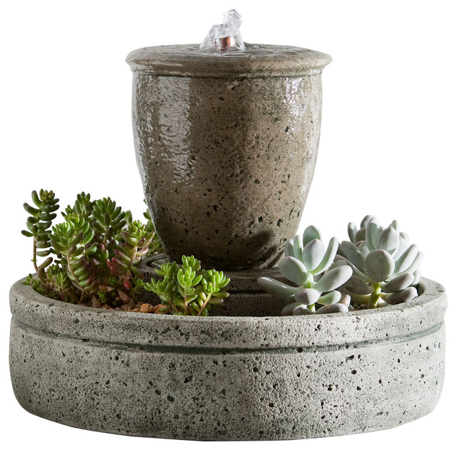 M Series Rustic Spa Garden Terrace Fountain With Planter M Series Rustic Spa Garden Terrace Fountain With Planter