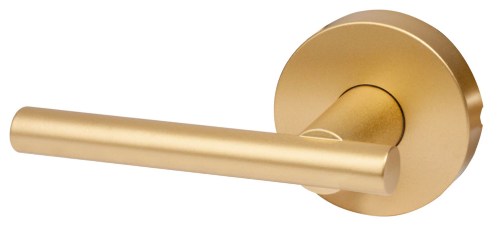 Kain Series Contemporary Satin Brass Door Levers - Contemporary - Door