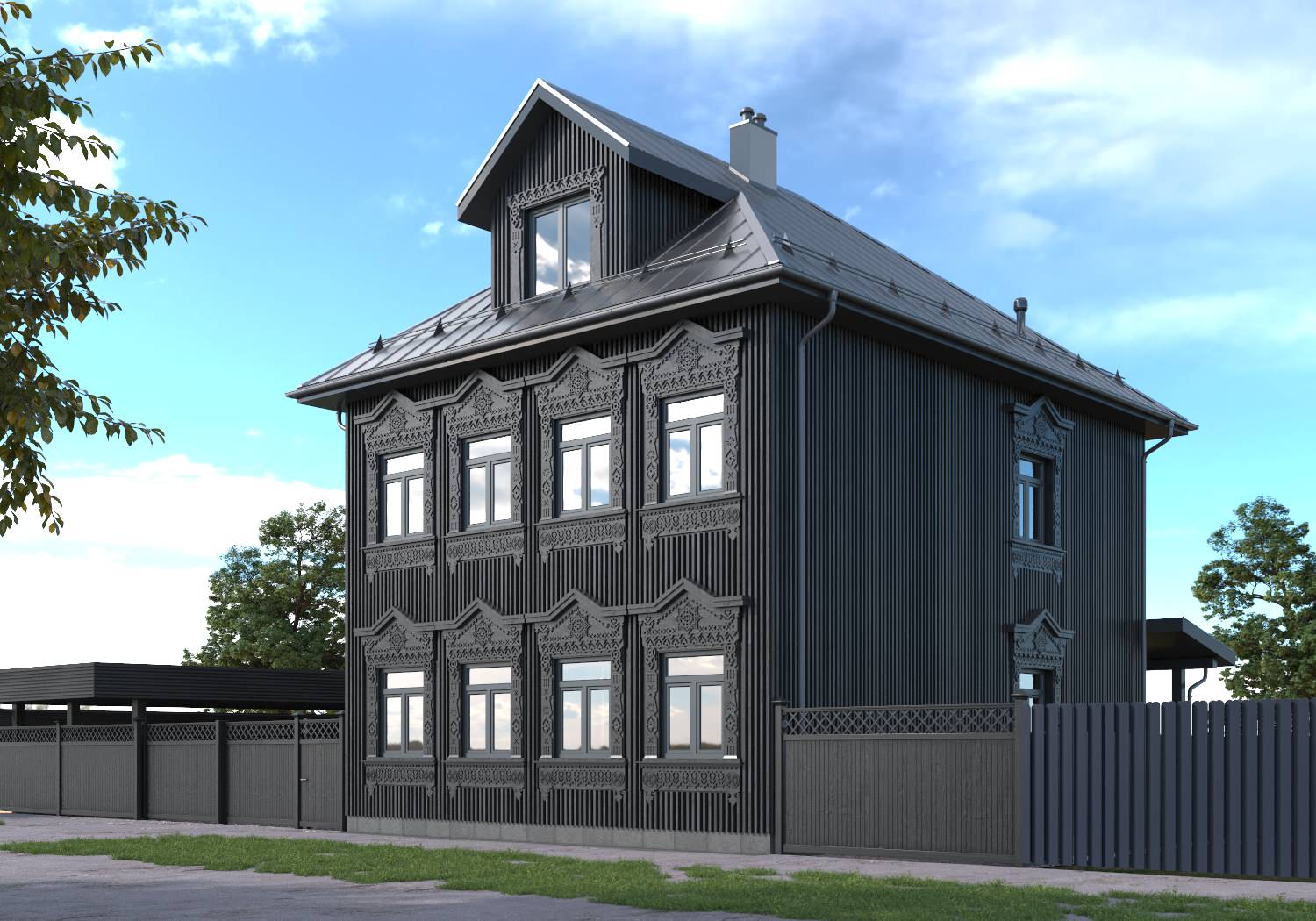 Фасады и интерьер. Дом в г. Кострома