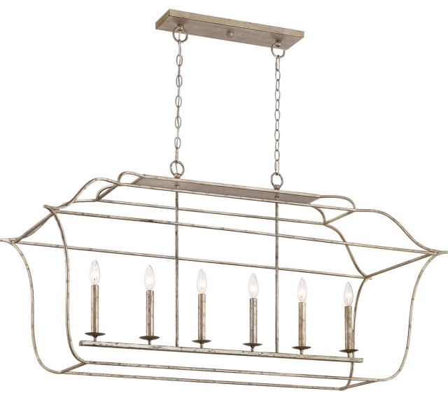 Gallery 6Light Island Light Transitional Kitchen Island Lighting