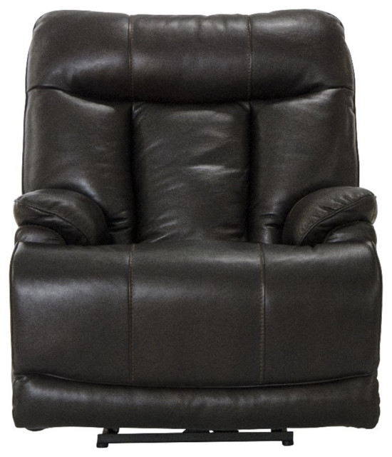Cicero Power Lay Flat Recliner with Power Adjustable Headrest in Brown