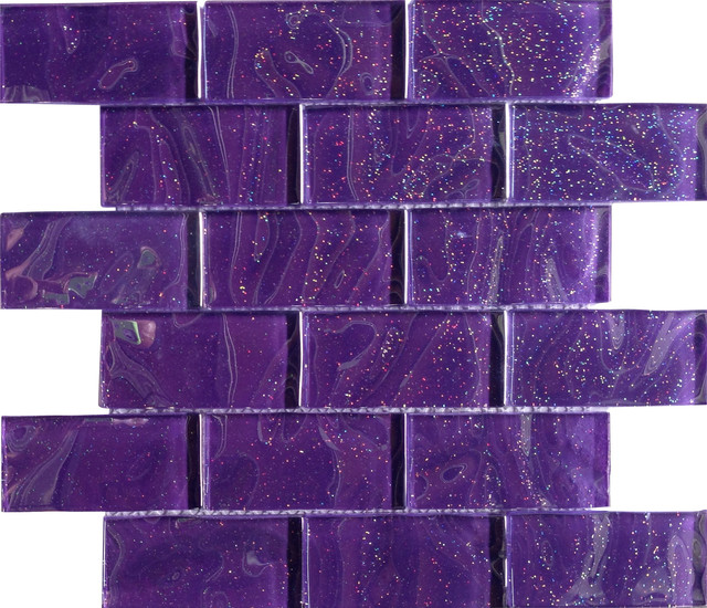 Sparkle Elixir Glass Tile Contemporary Tile by TileBar