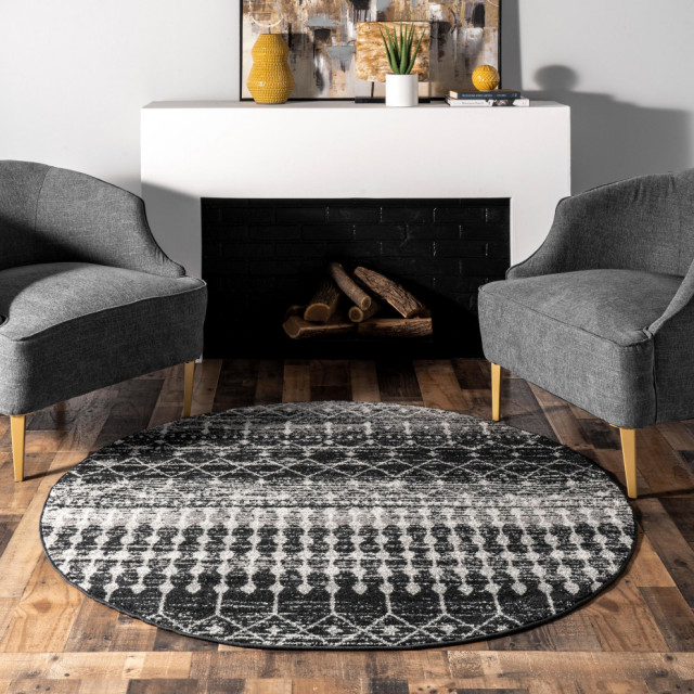 Moroccan Blythe Contemporary Area Rug Scandinavian Area Rugs by