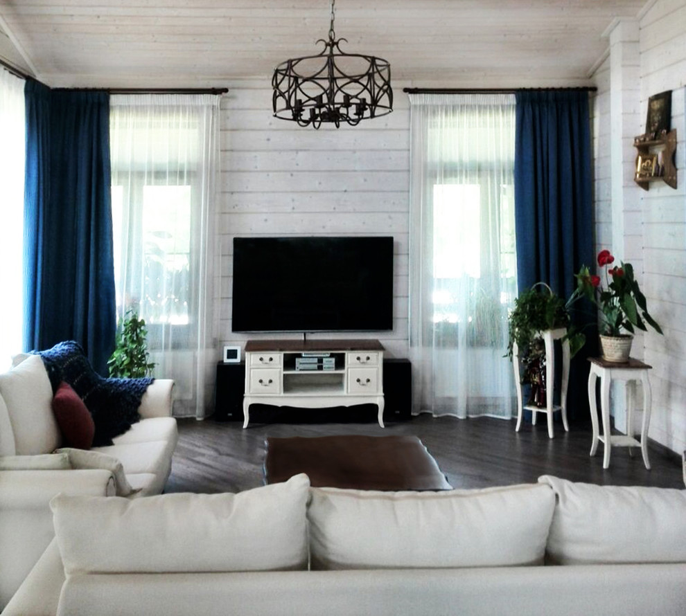 Проект деревянного дома из клееного бруса в стиле прованс