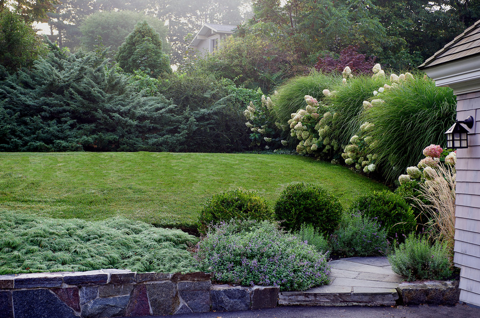 This is an example of a contemporary garden in Boston.