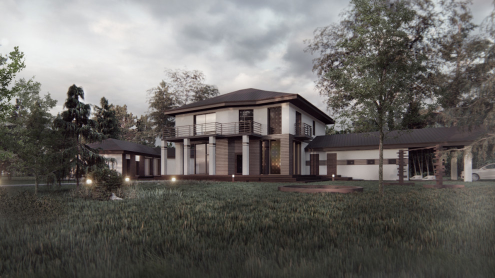 Проект современного жилого дома в г. Лаишево