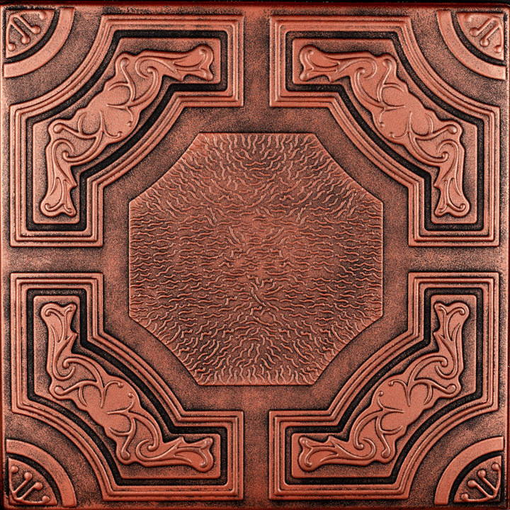 Evergreen, Styrofoam Ceiling Tile, 20x20, # R28c, Antique Copper
