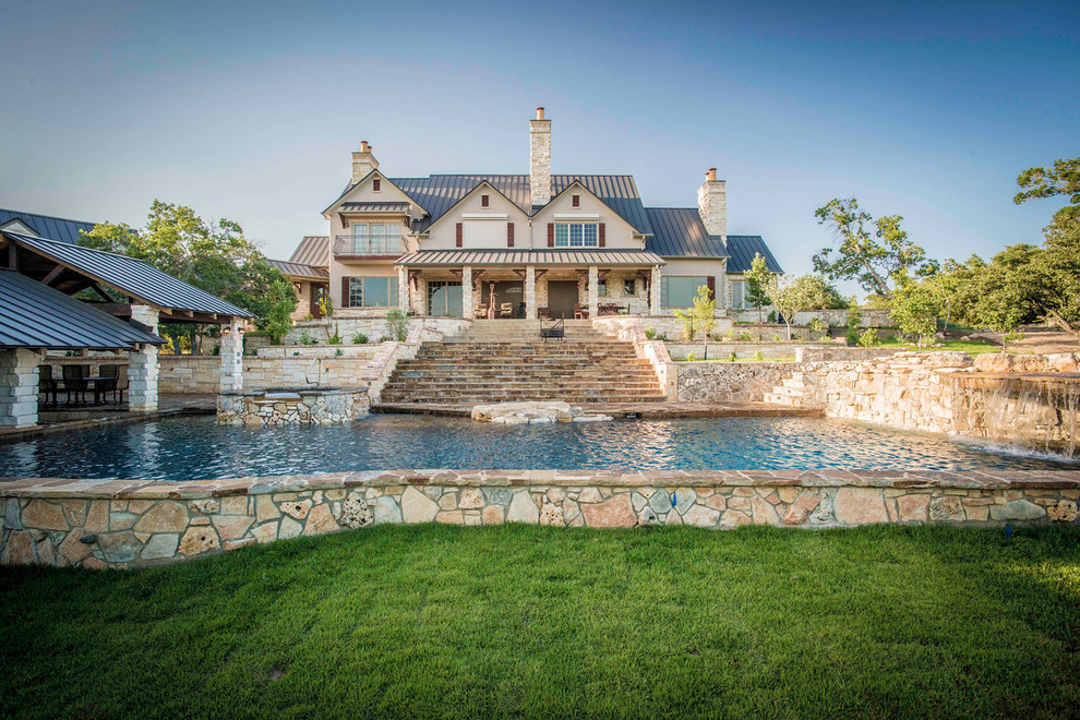 The Ranch Traditional Pool Austin by Cascade Custom Pools