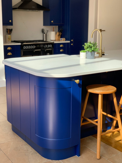 Tuxedo Blue Kitchen Respray transitional-kitchen