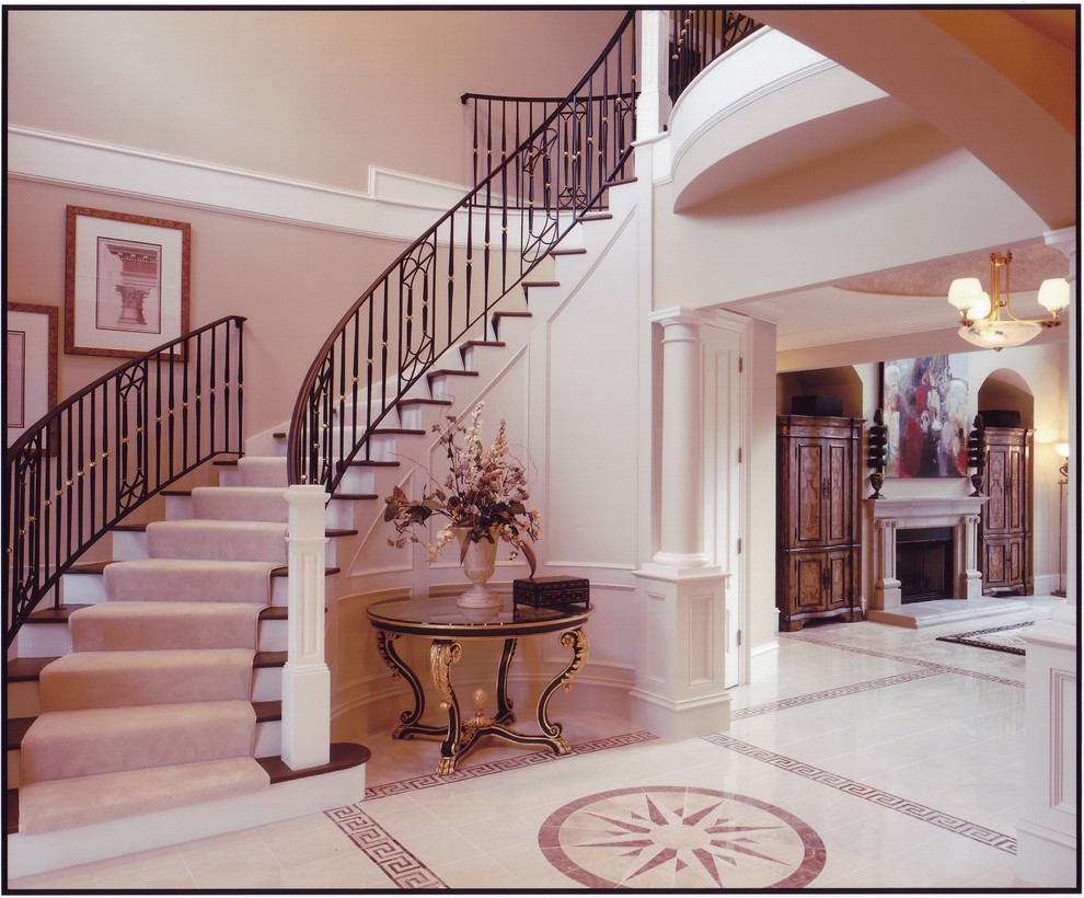 This is an example of a traditional staircase in Charleston.