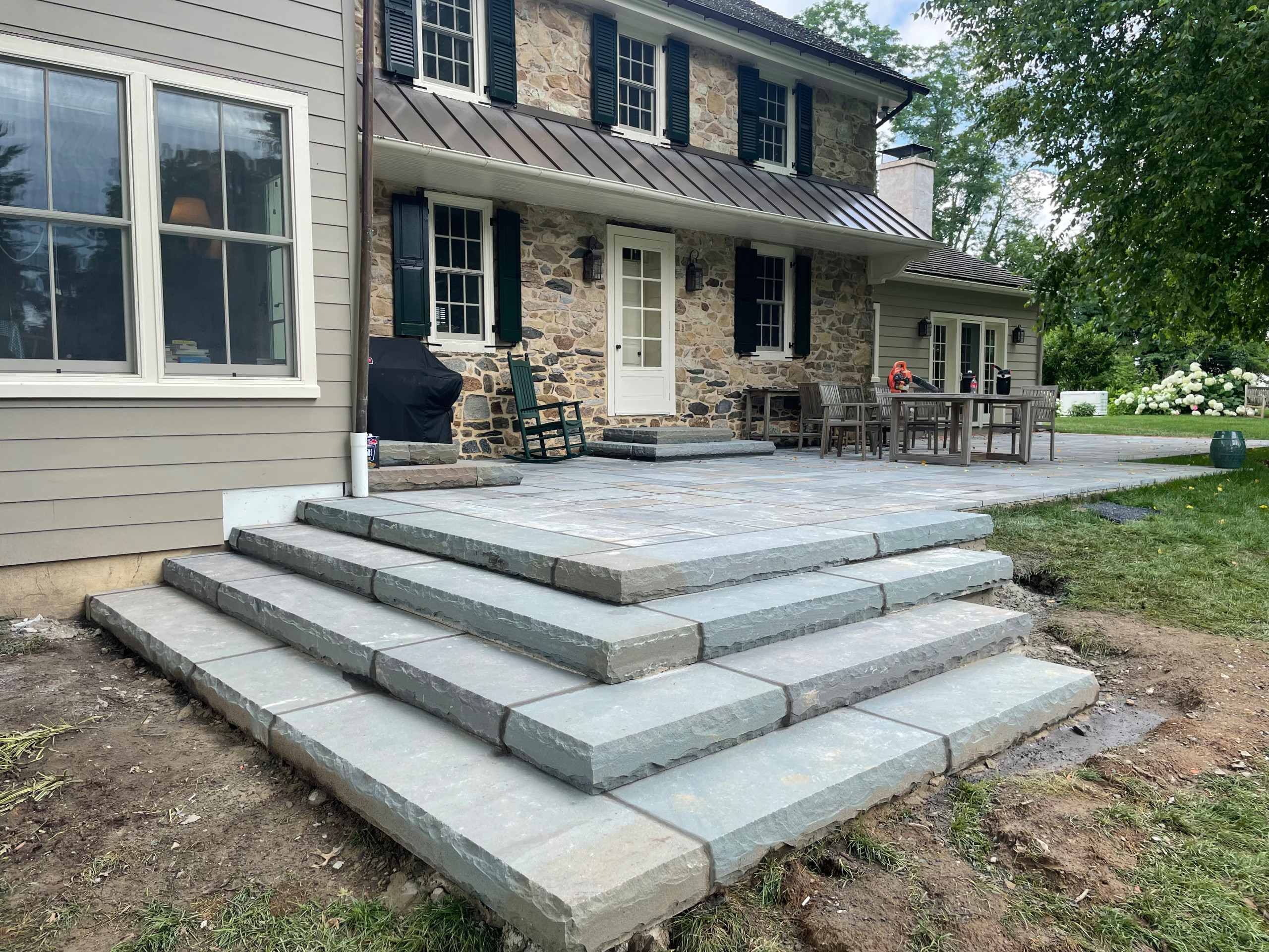 flagstone patio/steps