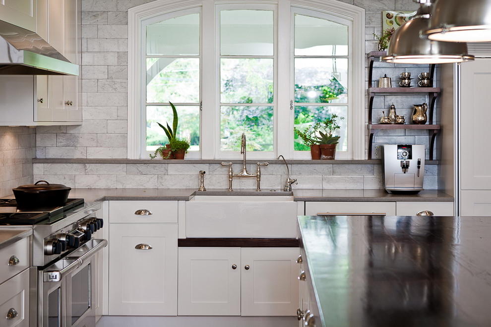 Transitional kitchen photo in Chicago