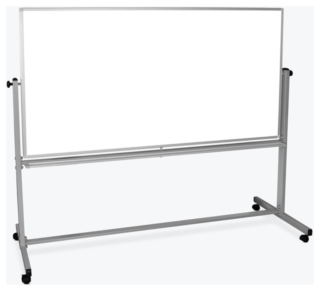 Luxor Mobile 72"W x 48"H Dry Erase Double-Sided Magnetic Whiteboard