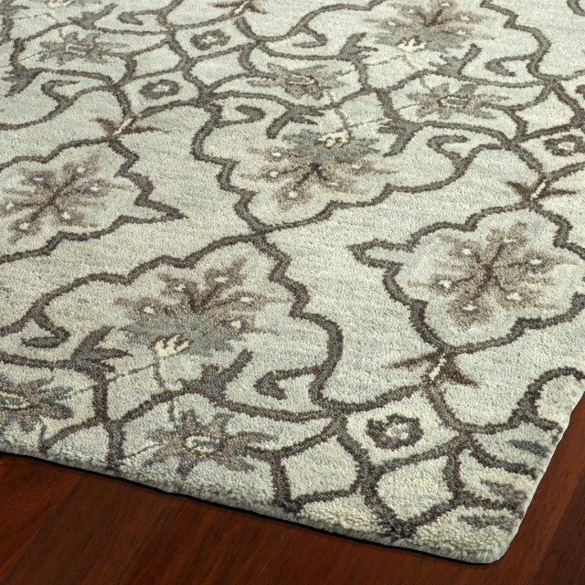 Kaleen Helena Collection Mint Gray Area Rug 10'x14' Mediterranean Area Rugs by Kaleen Rugs