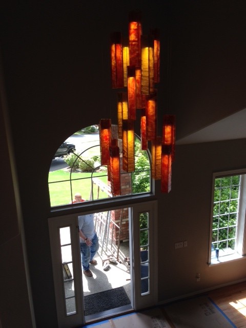 Multi Pendant Chandelier For High Ceiling Foyer