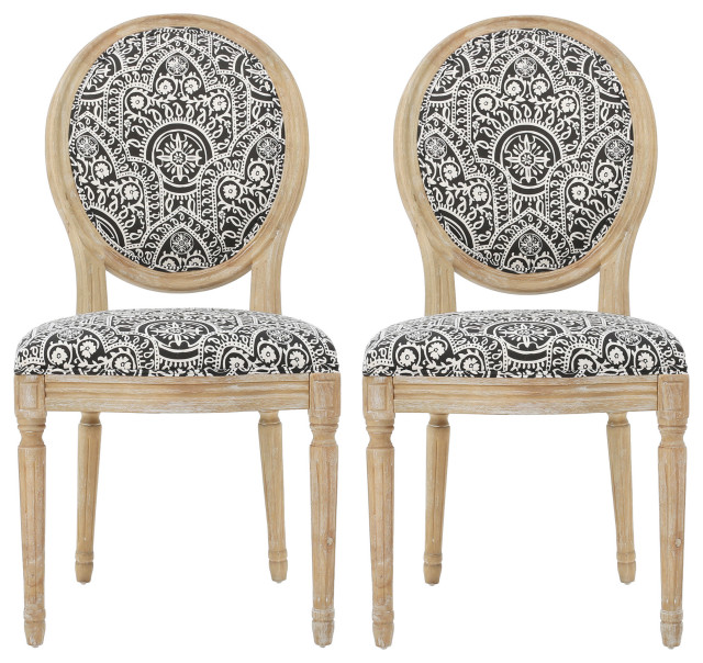 Gdf Studio Phinnaeus French Country, French Country Tufted Dining Chairs