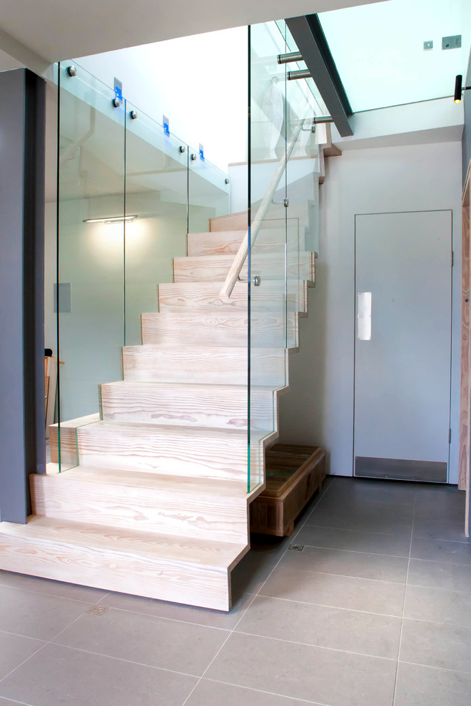 dineson douglas fir stair Contemporary Staircase Edinburgh by