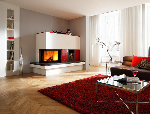 Individuelle Kamine contemporary-vardagsrum