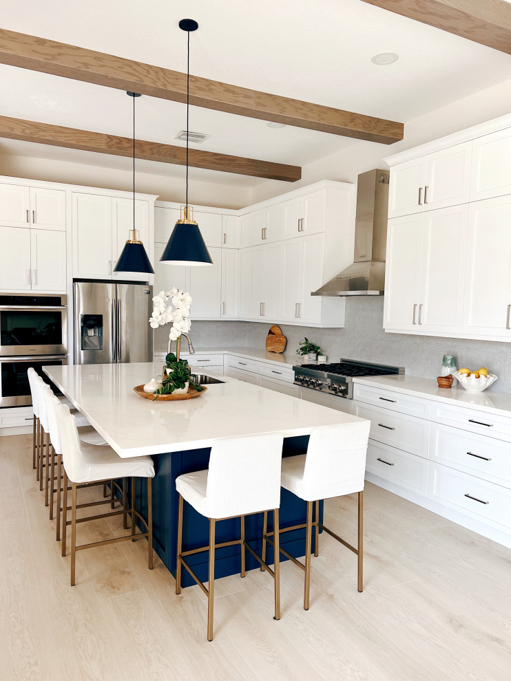 Inspiration for a transitional kitchen remodel in Miami