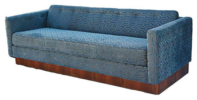 Mid-Century Milo Baughman Style Platform Sofa