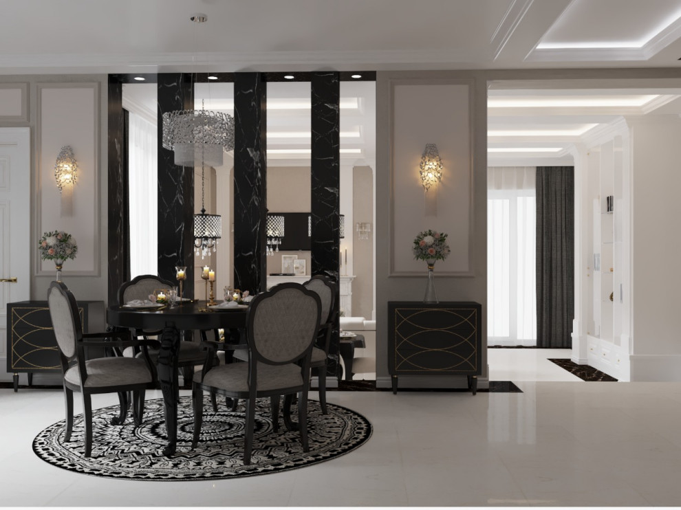 Загородный дом (кухня,гостиная) в стиле арт деко