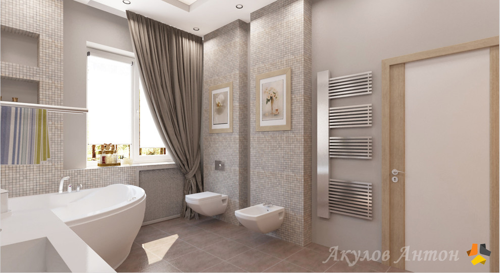 Дизайн-проект интерьера коттеджа в с.Малая Валяевка. 195 кв.м.