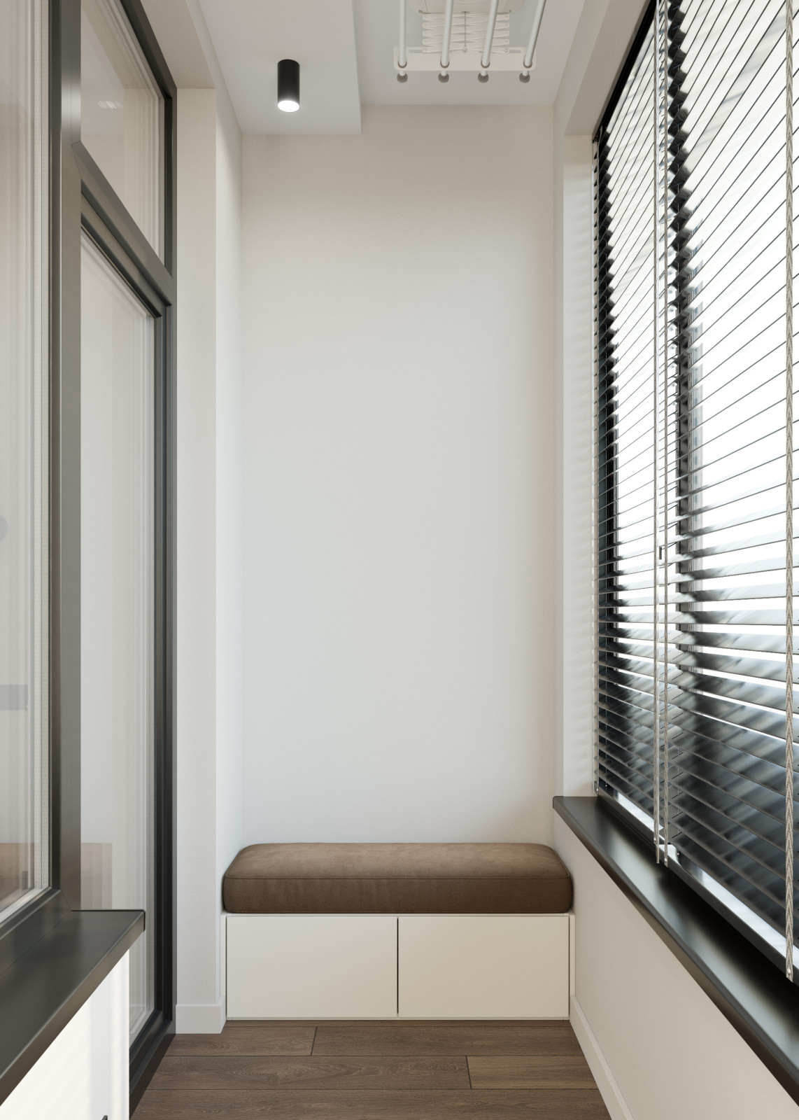 Современный интерьер в темных тонах в ЖК Настоящее