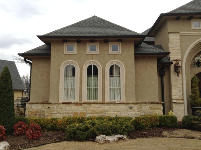 Custom Residence in Bixby, Ok middelhavsstil-hus-og-facade