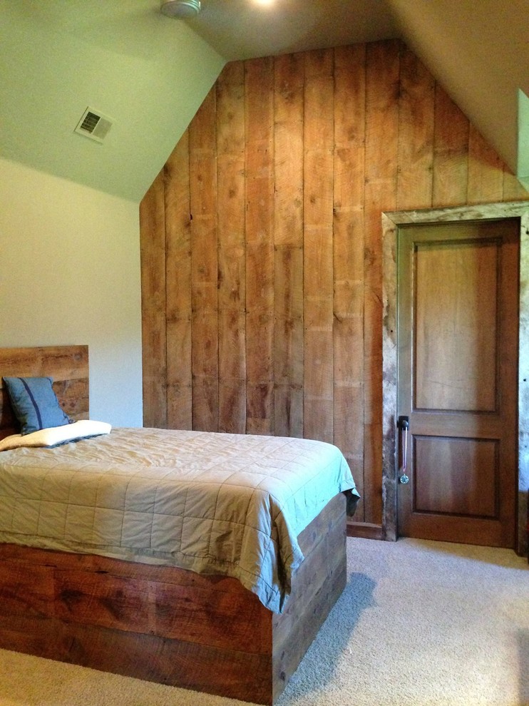 This is an example of a country bedroom in Other.