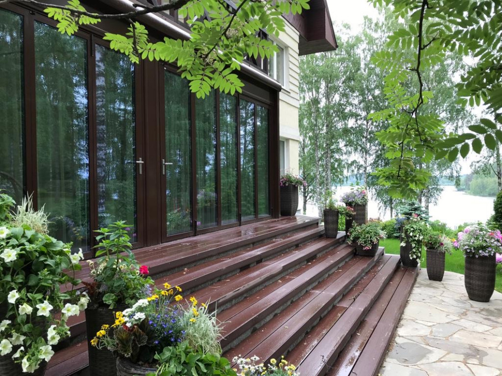 Зимний сад на берегу лесного озера